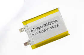 3.7V 914256 2600mAh 可穿戴設(shè)備低溫聚合物鋰電池